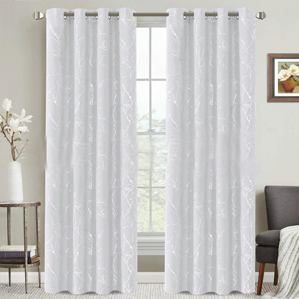 Blackout Curtains for Room Print Curtains Farmhouse Drapes 2 Panels Grommet Tops
