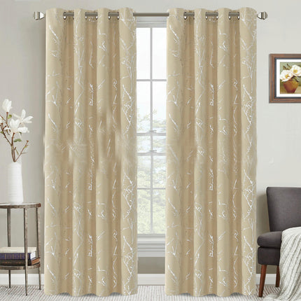 Blackout Curtains for Room Print Curtains Farmhouse Drapes 2 Panels Grommet Tops