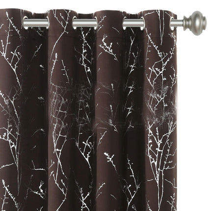 Blackout Curtains for Room Print Curtains Farmhouse Drapes 2 Panels Grommet Tops