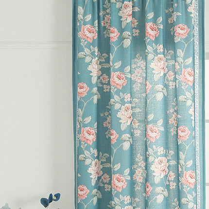 2 Panels Floral Curtains Drapes for Room Country Vintage Curtains Rod Pocket