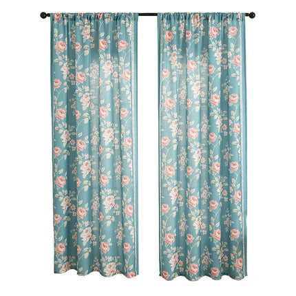2 Panels Floral Curtains Drapes for Room Country Vintage Curtains Rod Pocket