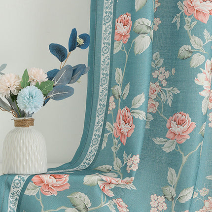 2 Panels Floral Curtains Drapes for Room Country Vintage Curtains Rod Pocket