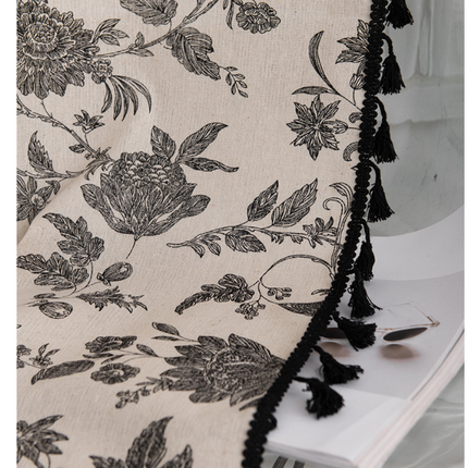 2 Panels Flowers Curtains for Room, Country Farmhouse Sheer Drapes Rod Pocket