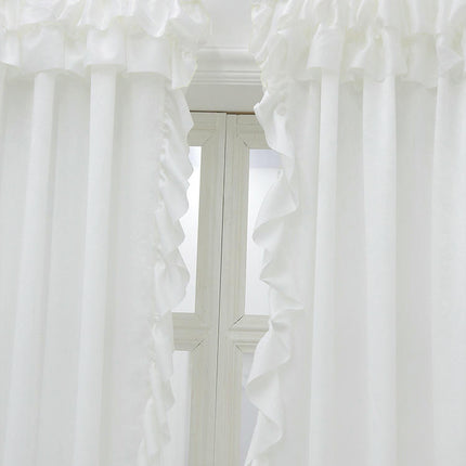 White Sheer Curtains for Living Room,Home Decoration Curtain 2 Panels Rod Pocket