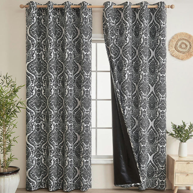 Blackout Window Curtains Home Decor Long Window Curtain 2 Panels Grommet Tops