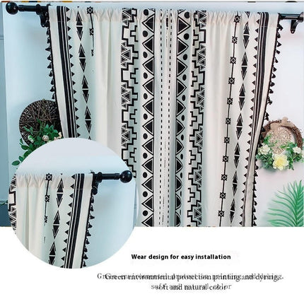 2 Panels Window Drapery Bohemian Curtains for Living-Room Rod Pocket