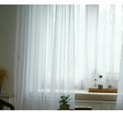 Sheer Curtains Window Drapes for Bedroom Living Room 2 Panels Rod Pocket