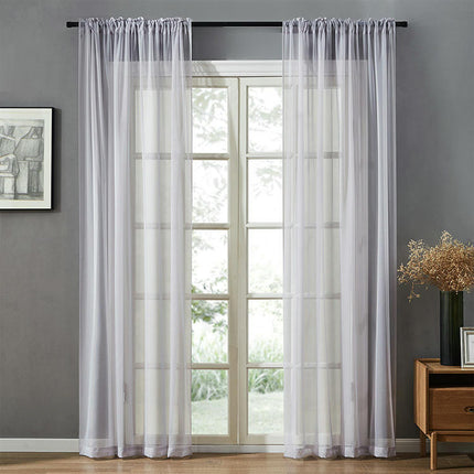 Sheer Curtains Window Drapes for Bedroom Living Room 2 Panels Rod Pocket