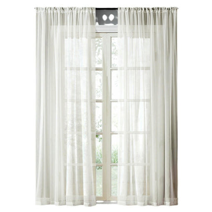 Sheer Curtains Window Drapes for Bedroom Living Room 2 Panels Rod Pocket