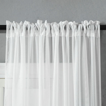 Sheer Curtains Window Drapes for Bedroom Living Room 2 Panels Rod Pocket