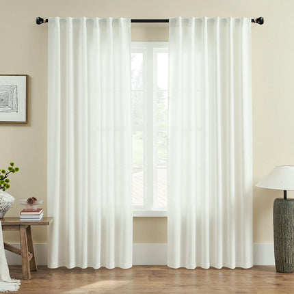 Short Curtains Drapes for Living Room Thermal Curtain 2 Panels Rod Pocket