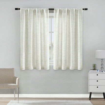 Short Curtains Drapes for Living Room Thermal Curtain 2 Panels Rod Pocket