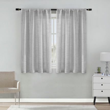 Short Curtains Drapes for Living Room Thermal Curtain 2 Panels Rod Pocket
