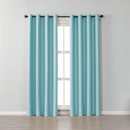 Blackout Curtain for Room Thermal Insulated Curtain Drapes 2 Panel Grommet Tops