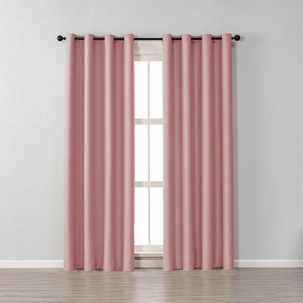 Blackout Curtain for Room Thermal Insulated Curtain Drapes 2 Panel Grommet Tops