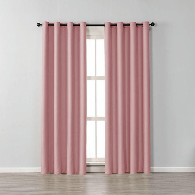 Blackout Curtain for Room Thermal Insulated Curtain Drapes 2 Panel Grommet Tops