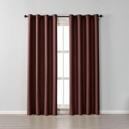 Blackout Curtain for Room Thermal Insulated Curtain Drapes 2 Panel Grommet Tops