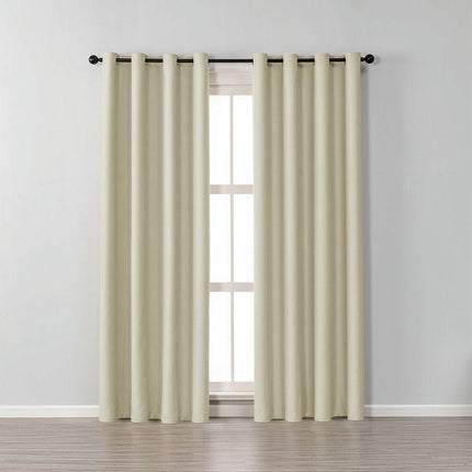 Blackout Curtain for Room Thermal Insulated Curtain Drapes 2 Panel Grommet Tops