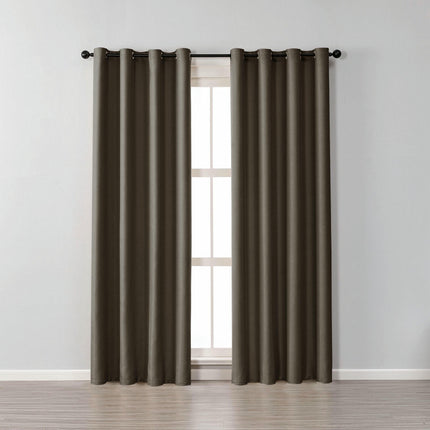 Blackout Curtain for Room Thermal Insulated Curtain Drapes 2 Panel Grommet Tops 1