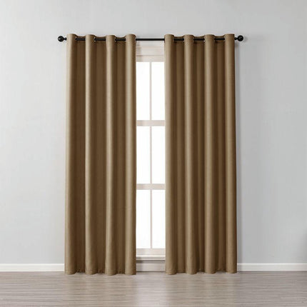 Blackout Curtain for Room Thermal Insulated Curtain Drapes 2 Panel Grommet Tops