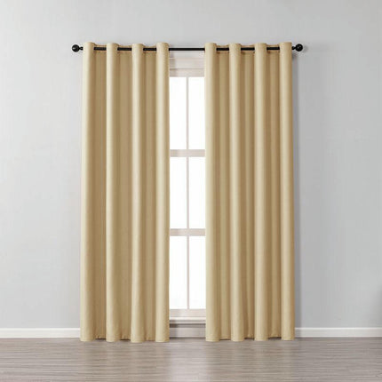 Blackout Curtain for Room Thermal Insulated Curtain Drapes 2 Panel Grommet Tops