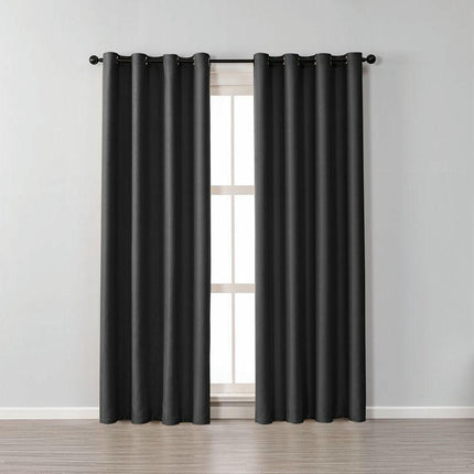 Blackout Curtain for Room Thermal Insulated Curtain Drapes 2 Panel Grommet Tops