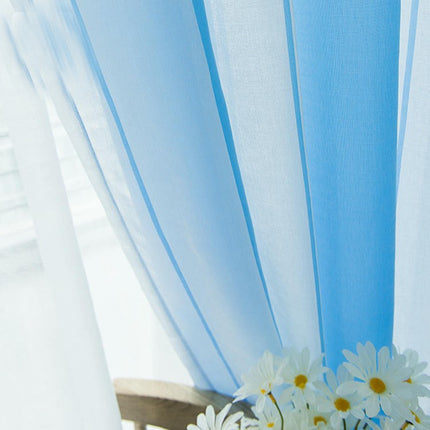 2 Panels Sheer Curtains Window Curtain Panels Modern Stripes Drapes Grommet Tops