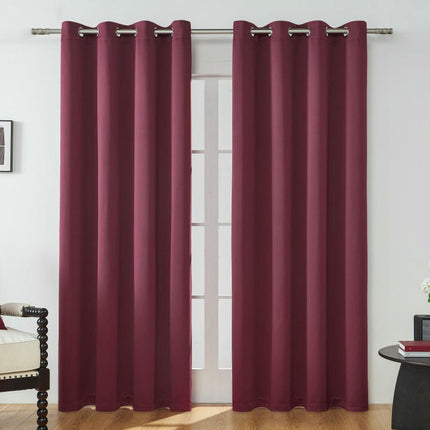 2 Panels Room Darkening Thermal Insulated Window Curtains for Room Grommet Tops