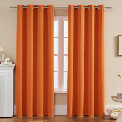 2 Panels Room Darkening Thermal Insulated Window Curtains for Room Grommet Tops