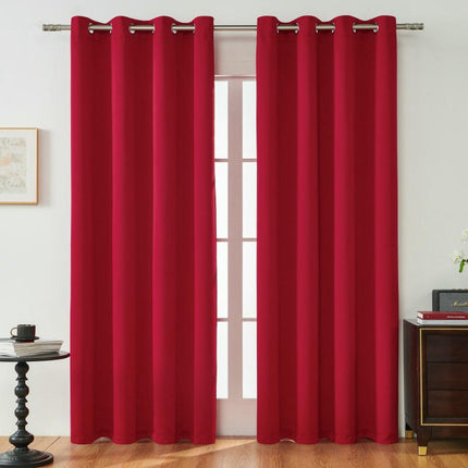 2 Panels Room Darkening Thermal Insulated Window Curtains for Room Grommet Tops