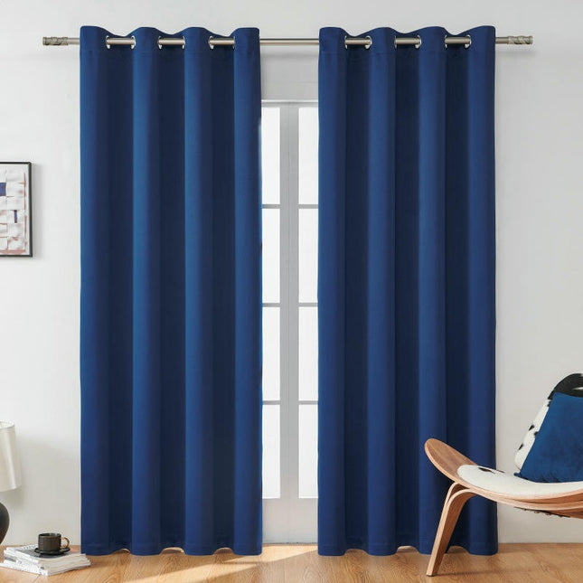2 Panels Room Darkening Thermal Insulated Window Curtains for Room Grommet Tops