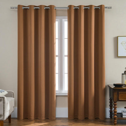 2 Panels Room Darkening Thermal Insulated Window Curtains for Room Grommet Tops