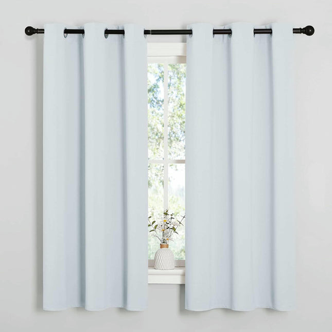 Blackout Curtains Full Darkening Living Room Curtain, 2 Panels Grommet Tops