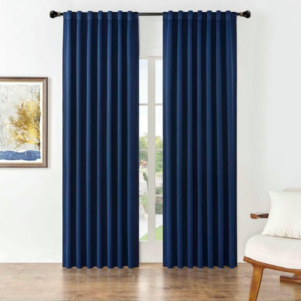 Blackout Curtains Full Darkening Living Room Curtain, 2 Panels Grommet Tops