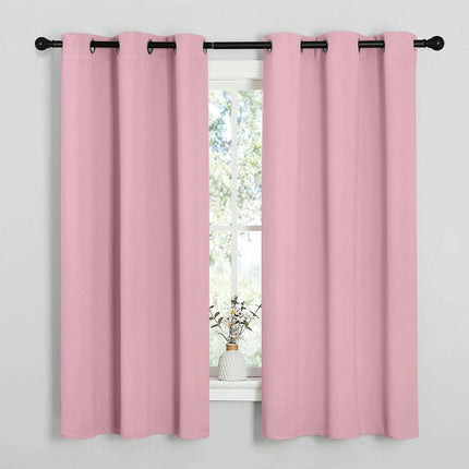 Blackout Curtains Full Darkening Living Room Curtain, 2 Panels Grommet Tops