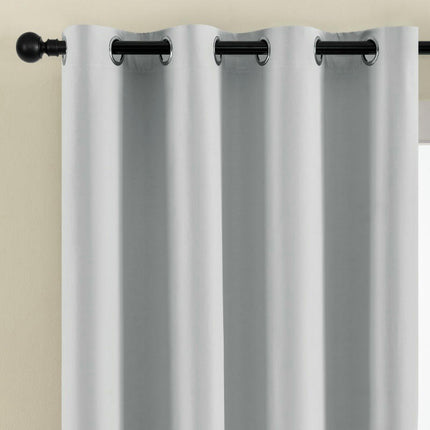 Blackout Thermal Insulated Curtains for Bedroom with Liner 2 Panels Grommet Tops