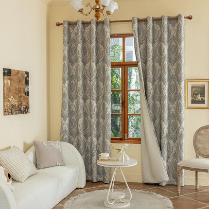 Floral Blackout Curtains 2 Panels Drapes for Bedroom Living Room Grommet Tops