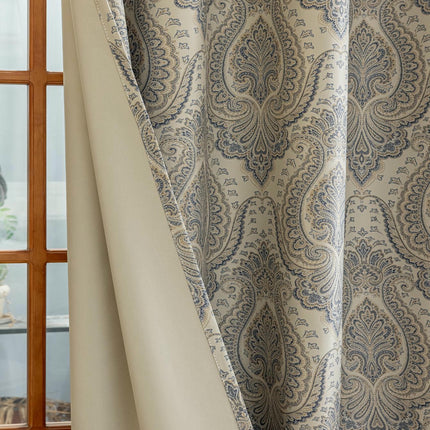 Floral Blackout Curtains 2 Panels Drapes for Bedroom Living Room Grommet Tops