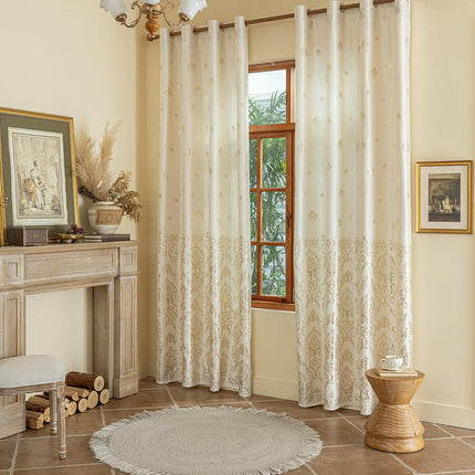 European Curtains Thermal Insulated Window Treatment Set 2 Panels Grommet Tops