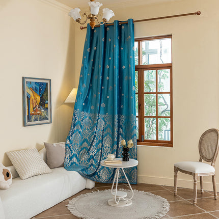 European Curtains Thermal Insulated Window Treatment Set 2 Panels Grommet Tops