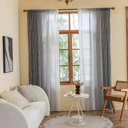 Ombre Sheer Curtains Sheer Curtains Bedroom and Living Room 2 Panels Rod Pocket