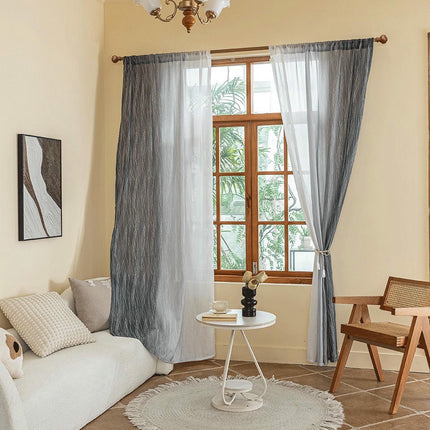 Ombre Sheer Curtains Sheer Curtains Bedroom and Living Room 2 Panels Rod Pocket