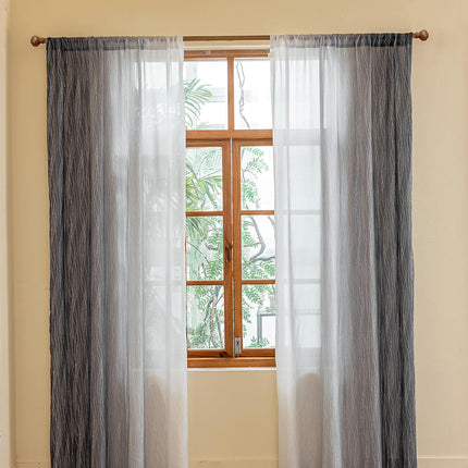 Ombre Sheer Curtains Sheer Curtains Bedroom and Living Room 2 Panels Rod Pocket