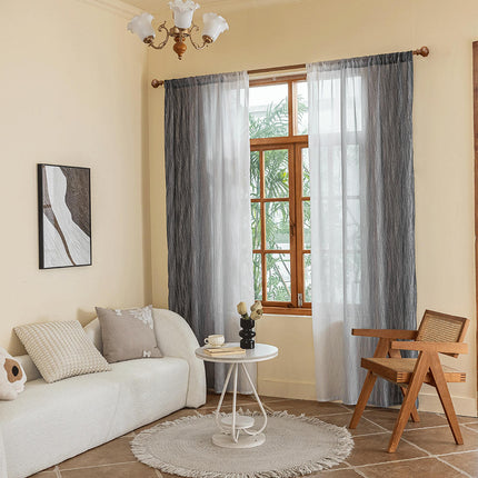 Ombre Sheer Curtains Sheer Curtains Bedroom and Living Room 2 Panels Rod Pocket