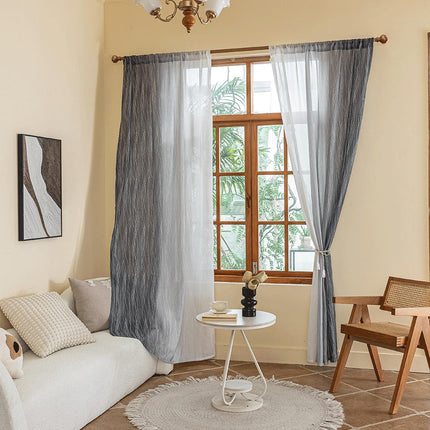 Ombre Sheer Curtains Sheer Curtains Bedroom and Living Room 2 Panels Rod Pocket