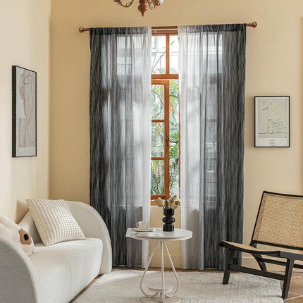 Ombre Sheer Curtains Sheer Curtains Bedroom and Living Room 2 Panels Rod Pocket