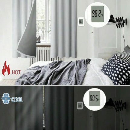 Blackout Curtains 2 Panels Thermal Insulated Curtains Full Room Rod Pocket