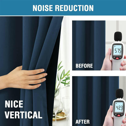 Blackout Curtains 2 Panels Thermal Insulated Curtains Full Room Rod Pocket