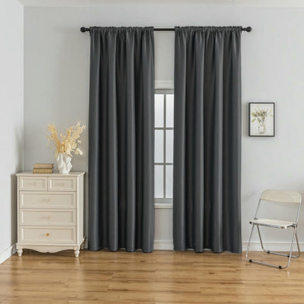 2 Panels Short Curtains Window Drapes for Room Blackout Curtains Rod Pocket