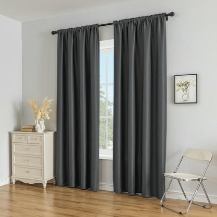 2 Panels Short Curtains Window Drapes for Room Blackout Curtains Rod Pocket